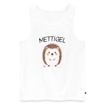 Mettigel de Carnaval, idée de costume de carnaval pour femmes - Débardeur bio Premium Homme - blanc - Devant - AI Model Male 178 light (178cm)