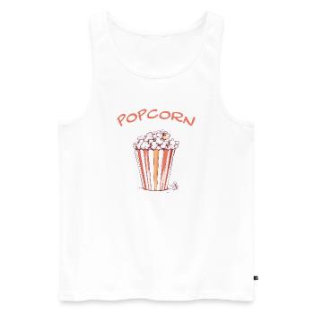 Popcorn Costume Carnival Costume for Women, Popcorn - Men's Premium Organic Tank Top - white - Front - AI Model Male 178 light (178cm)