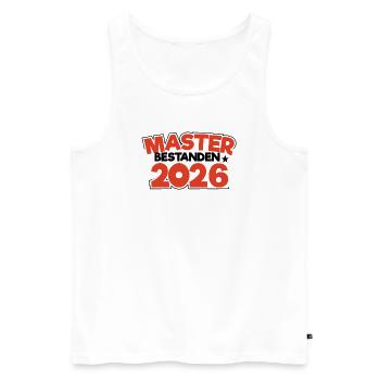 Master 2026 Masterabschluss Promotion Sponsion - Männer Premium Bio Tank Top - Weiß - Vorne - AI Model Male 178 light (178cm)