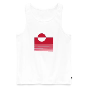 Grönländisches Gebiet des Königreichs Dänemark - Männer Premium Bio Tank Top - Weiß - Vorne - AI Model Male 178 light (178cm)