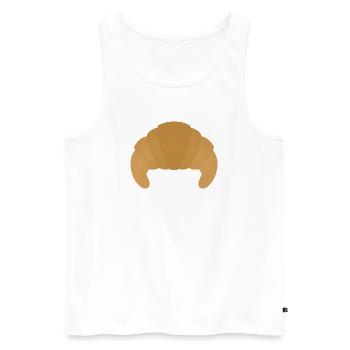 Croissant Pastry - Men's Premium Organic Tank Top - white - Front - AI Model Male 178 light (178cm)