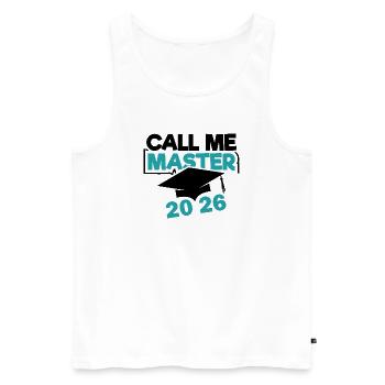 Master 2026 Graduation Graduation - Men's Premium Organic Tank Top - white - Front - Michal (187cm)