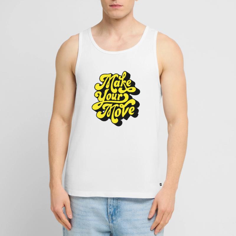 Make Your Move – Neon Script Men's Premium Organic Tank Top