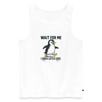 Pinguin Spruch Humor Meme Lustig Geschenkidee - Männer Premium Bio Tank Top - Weiß - Vorne - AI Model Male 178 light (178cm)