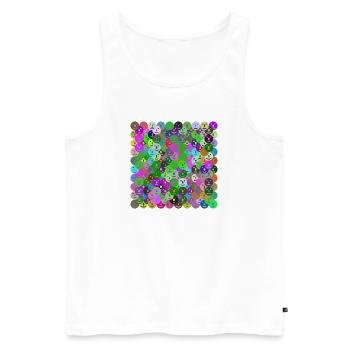 Faces Collage - Men's Premium Organic Tank Top - white - Front - AI Model Male 178 light (178cm)