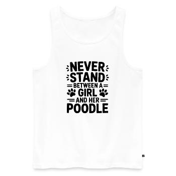 Pudel Sprüche Hunde Lustiges Pudel Geschenk - Männer Premium Bio Tank Top - Weiß - Vorne - Michal (187cm)