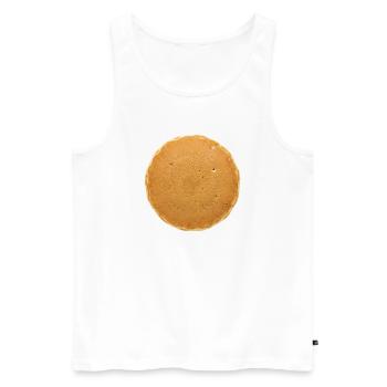 Costume de crêpes Petit-déjeuner Halloween Simple P - Débardeur bio Premium Homme - blanc - Devant - Michal (187cm)