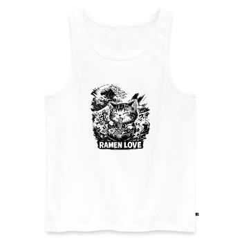 Ramen Love - Débardeur bio Premium Homme - blanc - Devant - Michal (187cm)