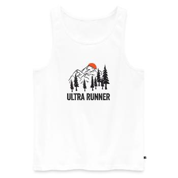 Ultra coureur - Débardeur bio Premium Homme - blanc - Devant - AI Model Male 178 light (178cm)