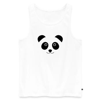 Visage de panda - Débardeur bio Premium Homme - blanc - Devant - Michal (187cm)
