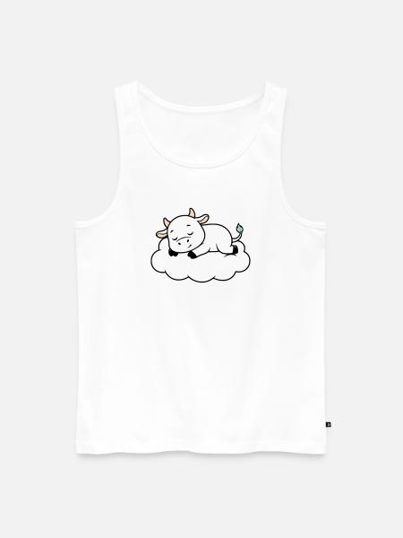 Sleeping Cow Cloud Dream Baby - Men's Premium Organic Tank Top - white