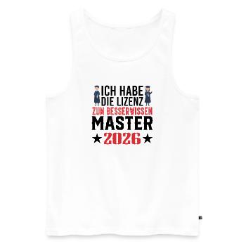 Master 2026 Graduation Graduation - Men's Premium Organic Tank Top - white - Front - Michal (187cm)