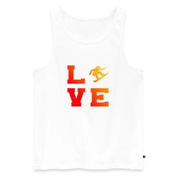 I love snowboard cool motif for snowboard for - Men's Premium Organic Tank Top - white - Front - Michal (187cm)