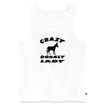 Esel - Männer Premium Bio Tank Top - Weiß - Vorne - Michal (187cm)