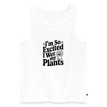 I'm So Excited I Wet my Pants - Men's Premium Organic Tank Top - white - Front - Michal (187cm)