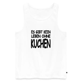 Kuchen - Männer Premium Bio Tank Top - Weiß - Vorne - AI Model Male 178 light (178cm)