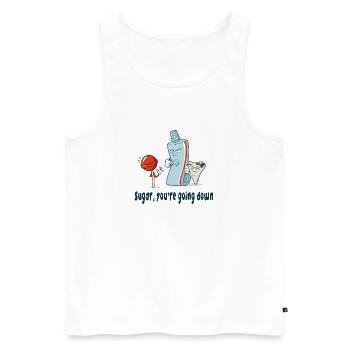 Sugar, you're going down - Men's Premium Organic Tank Top - white - Front - AI Model Male 178 light (178cm)