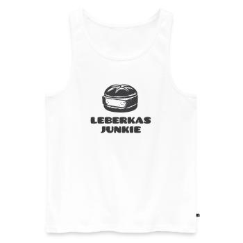 Leberkäs Junkie - Un scheim de est Pflicht ! - Débardeur bio Premium Homme - blanc - Devant - Michal (187cm)