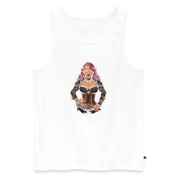 Steam Punk Beautiful Women Steampunk - Men's Premium Organic Tank Top - white - Front - Michal (187cm)