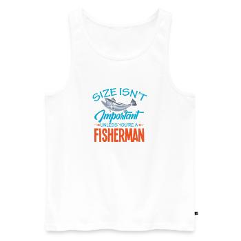 Angeln Angler Fische Fischer Sprüche Petri Heil - Männer Premium Bio Tank Top - Weiß - Vorne - AI Model Male 178 light (178cm)