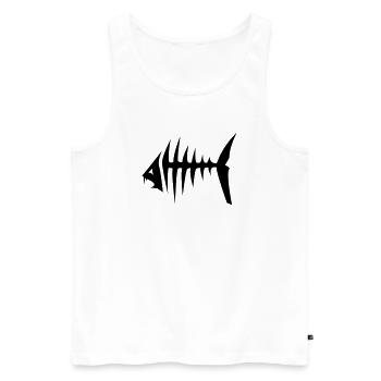 Piranha Fish - Men's Premium Organic Tank Top - white - Front - Michal (187cm)