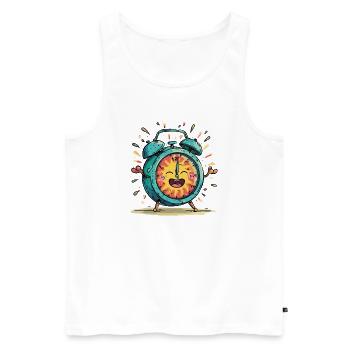 Sonnenwecker Jubelbild - Männer Premium Bio Tank Top - Weiß - Vorne - AI Model Male 178 light (178cm)