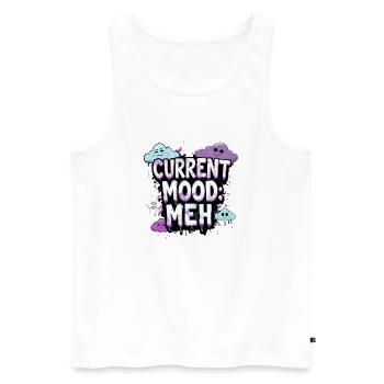 Meh Geschenkidee - Männer Premium Bio Tank Top - Weiß - Vorne - Michal (187cm)