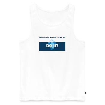 Do It! Eisberg Motivation - Men's Premium Organic Tank Top - white - Front - Michal (187cm)