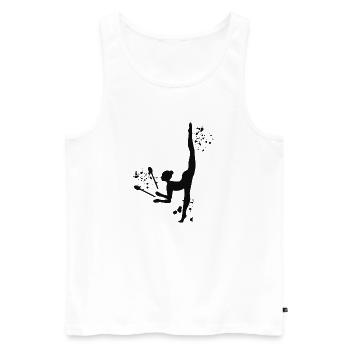Gymnaste avec massues Gymnastique rythmique - Débardeur bio Premium Homme - blanc - Devant - Michal (187cm)