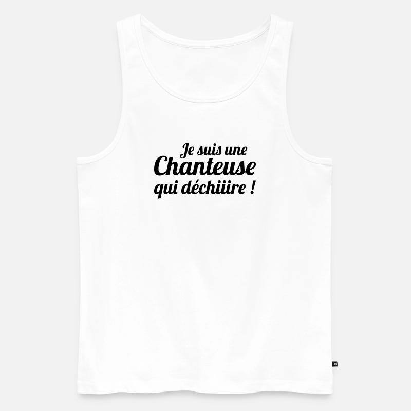 Ich bin ein Sänger, der tränt - Männer Premium Bio Tank Top - Weiß