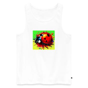 ladybird - Men's Premium Organic Tank Top - white - Front - Michal (187cm)