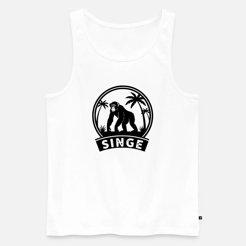 Affe - Männer Premium Bio Tank Top - Weiß