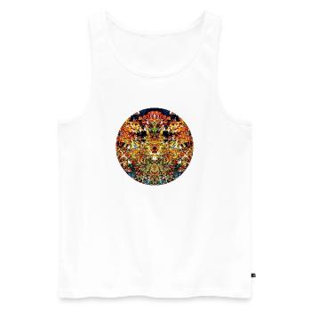 Naturwesen am Eisweiher - Men's Premium Organic Tank Top - white - Front - AI Model Male 178 light (178cm)