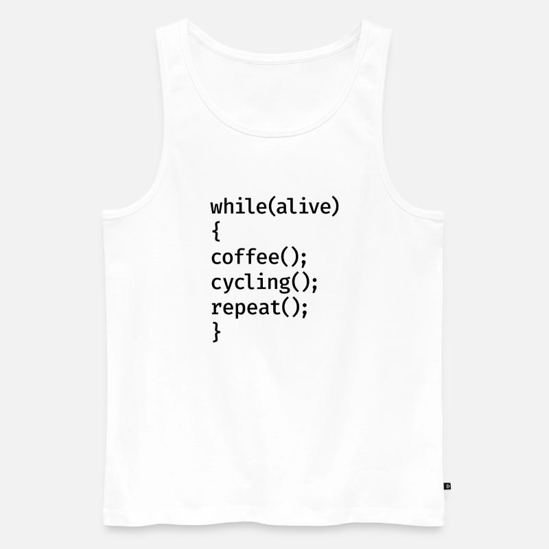 Coding Cycling - Männer Premium Bio Tank Top - Weiß