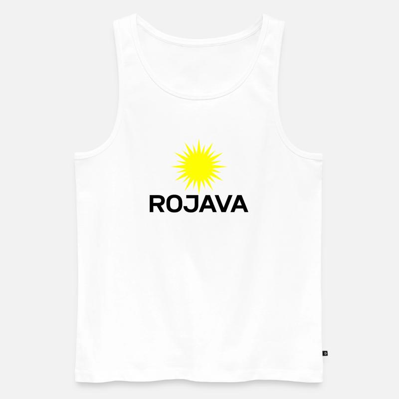 Rojava - Men's Premium Organic Tank Top - white