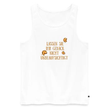 Cookies Kekse Gebäck - Männer Premium Bio Tank Top - Weiß - Vorne - AI Model Male 178 light (178cm)