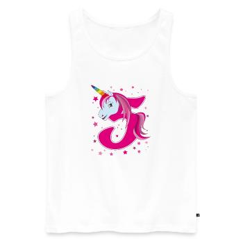 Unicorn, 5 years old, 5th birthday, child - Men's Premium Organic Tank Top - white - Front - Michal (187cm)