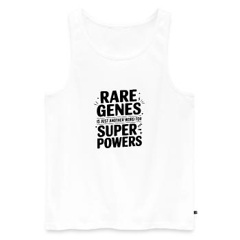 Rare Genes is Just Another Word for Superpowers - Men's Premium Organic Tank Top - white - Front - AI Model Male 178 light (178cm)