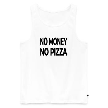 Pizza - Men's Premium Organic Tank Top - white - Front - Michal (187cm)
