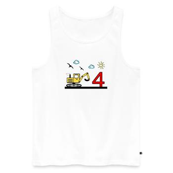 Bagger - Männer Premium Bio Tank Top - Weiß - Vorne - Michal (187cm)