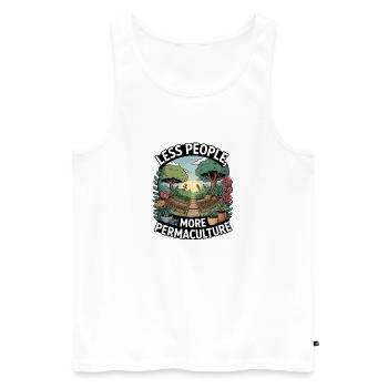 Permakultur Lebensphilosophie für Naturliebhaber - Männer Premium Bio Tank Top - Weiß - Vorne - Michal (187cm)