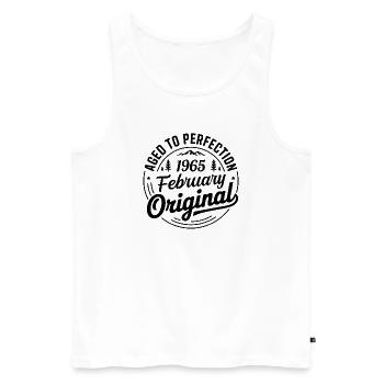 Februar 1965 – Legende der Gipfel und Berge - Männer Premium Bio Tank Top - Weiß - Vorne - Michal (187cm)