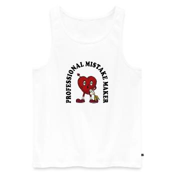 Herzpfeil Cartoon Charme - Männer Premium Bio Tank Top - Weiß - Vorne - AI Model Male 178 light (178cm)