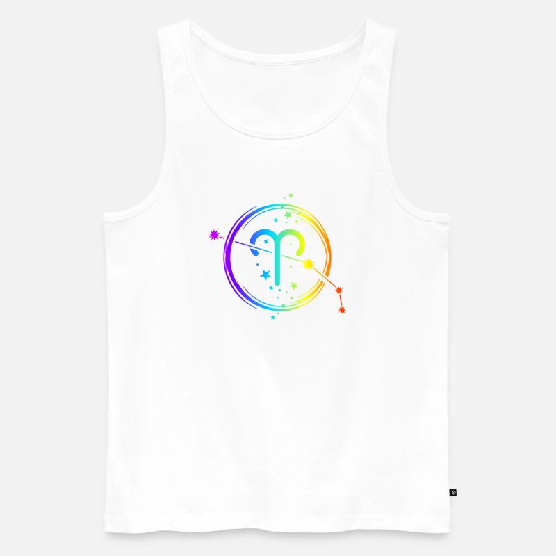 Widder-Horoskop, Tierkreiszeichen und Astrologie - Männer Premium Bio Tank Top - Weiß