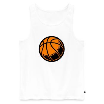 Basketball Ball - Men's Premium Organic Tank Top - white - Front - AI Model Male 178 light (178cm)