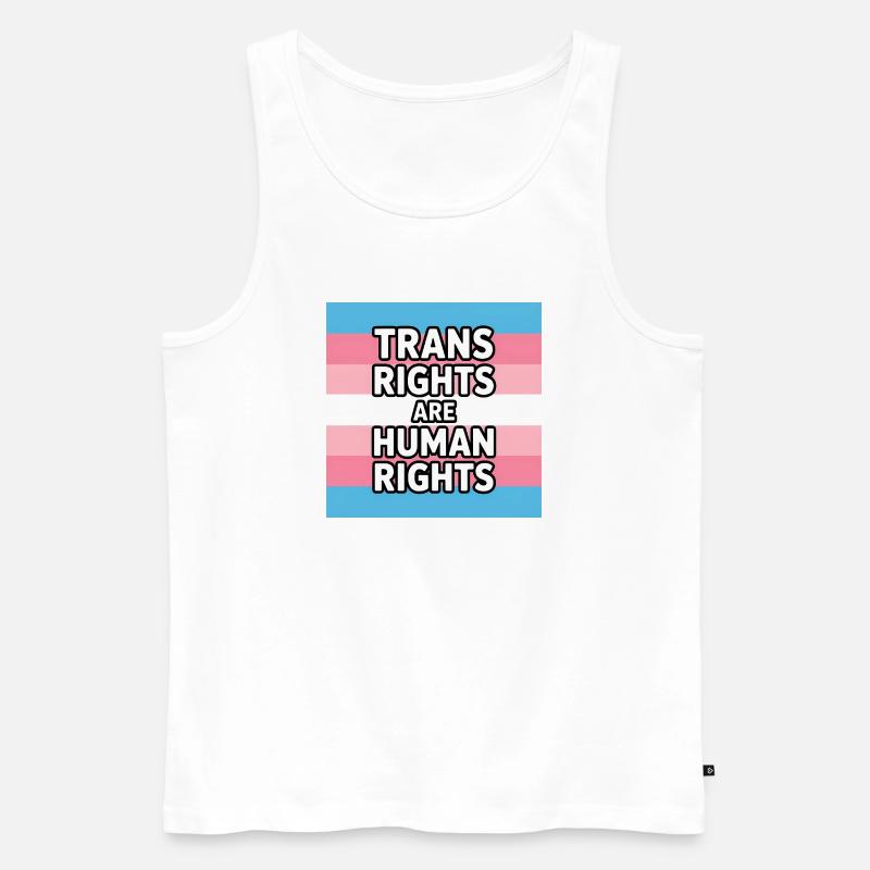 Trans-Rechte sind Menschenrechte – Pride Tee - Männer Premium Bio Tank Top - Weiß