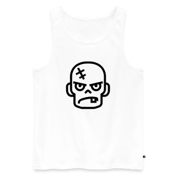 Zombie - Männer Premium Bio Tank Top - Weiß - Vorne - AI Model Male 178 light (178cm)
