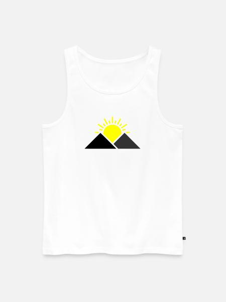 Sun Mountains Landscape - Men's Premium Organic Tank Top - white