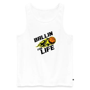 Basketball Ballin : Diction - Débardeur bio Premium Homme - blanc - Devant - AI Model Male 178 light (178cm)