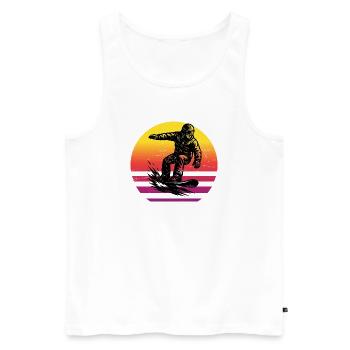 A motif just for snowboarding - Men's Premium Organic Tank Top - white - Front - Michal (187cm)